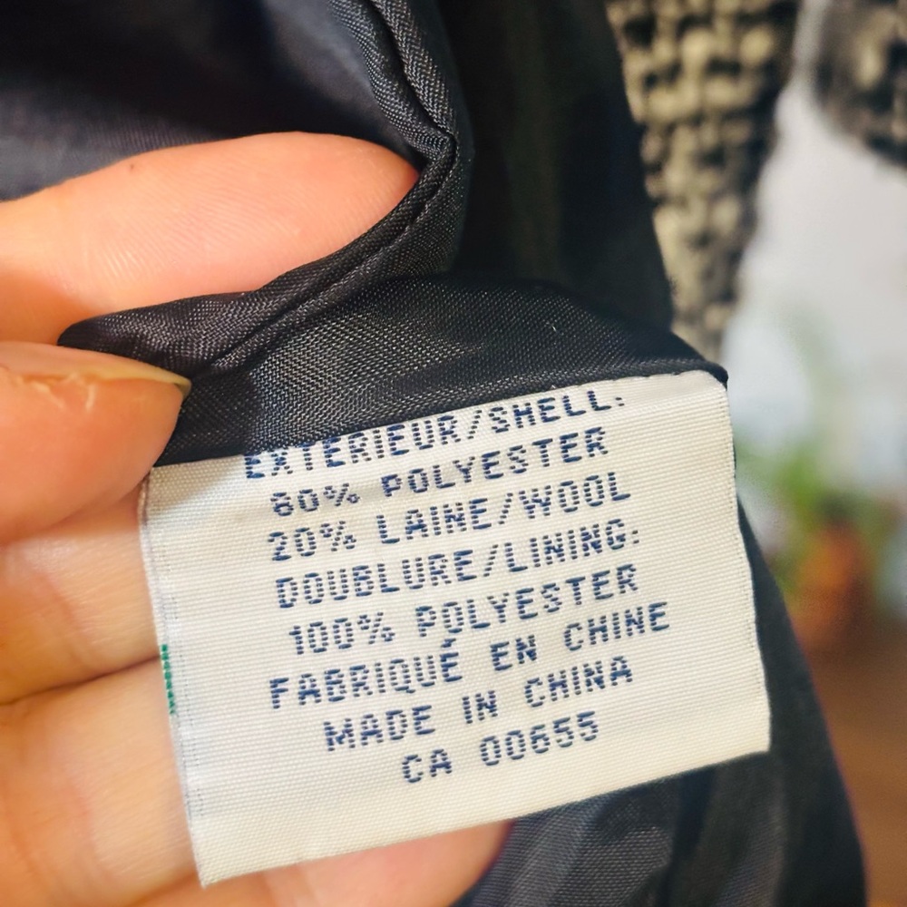 Reitmans-Black and White Wool Coat - Picture 9 of 10